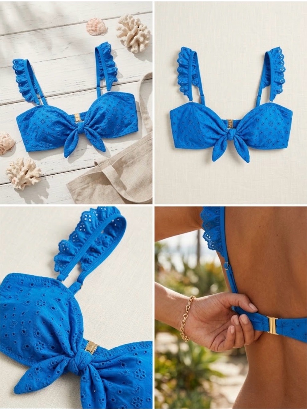 Tigerlily Calia Broderie Bikini Top sz-L